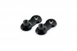 Adjustable footpegs relocation adaptors kit PUIG 3839N 40mm fekete