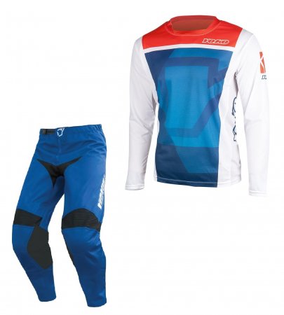 Set of MX pants and MX jersey YOKO TRE+KISA blue; blue/red 32 (M)